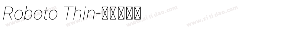 Roboto Thin字体转换